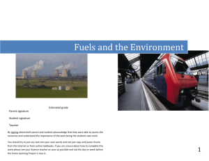 Fuels and the Environment