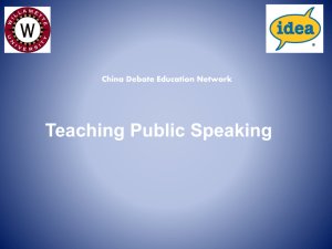 Teaching Public Speaking