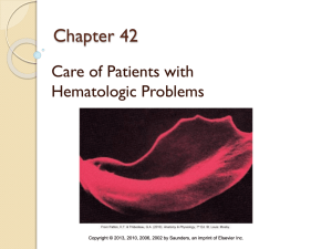 Chapter 42, Hematologic Problems