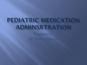 Pediatric medication adminsrtration