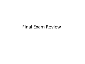 Final Exam Review - WalkerSocialStudies