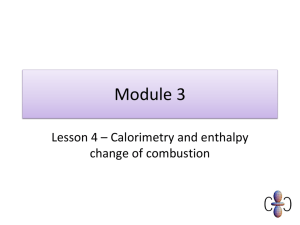 Lesson 4 – calorimetry