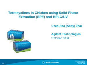 Powerpoint of SampliQ SPE Applicatin for Tetracyclines in Meat