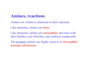 amines reactions