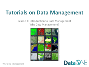 Tutorials on Data Management