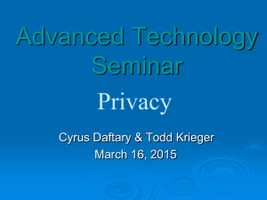 Advanced Technology Seminar Week 7