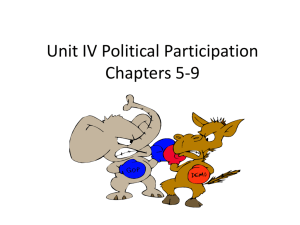 Unit IV Political Participation Chapters 5-9