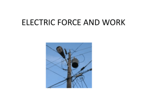ELECTRIC FORCE AND WORK