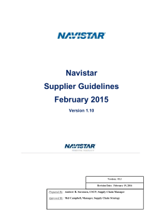 Navistar Supplier Guidelines
