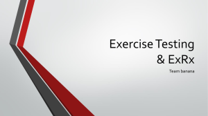 Exercise Testing & ExRx