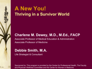 Thriving in a Survivor World - Vanderbilt University Medical Center