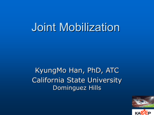 Understanding of Joint Movement in Rehabilitation