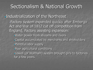 Sectionalism & National Growth