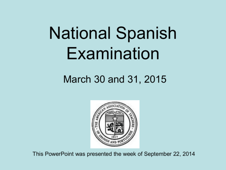 National Spanish Examination
