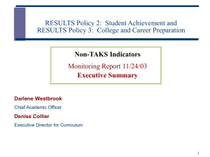 Non-TAKS Indicators