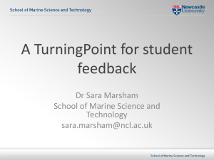 Sara Marsham - A TurningPoint for student feedback