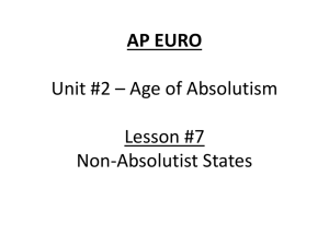 Lesson 07 - Non-Absolutist States