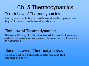 Ch15 Thermodynamics