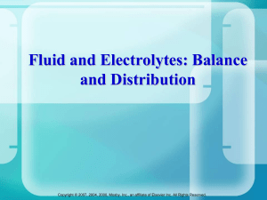 Fluid and Electrolytes Balance