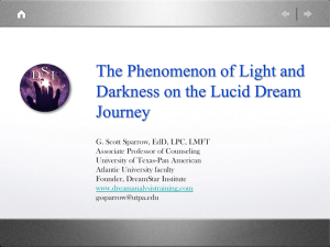The Phenomenon of Light and Darkness on the Lucid Dream