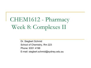 Solubility and complexes