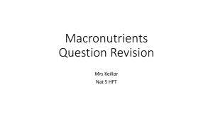 Macronutrient Q and A