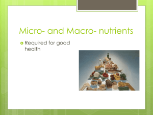 Micro- and Macro- nutrients