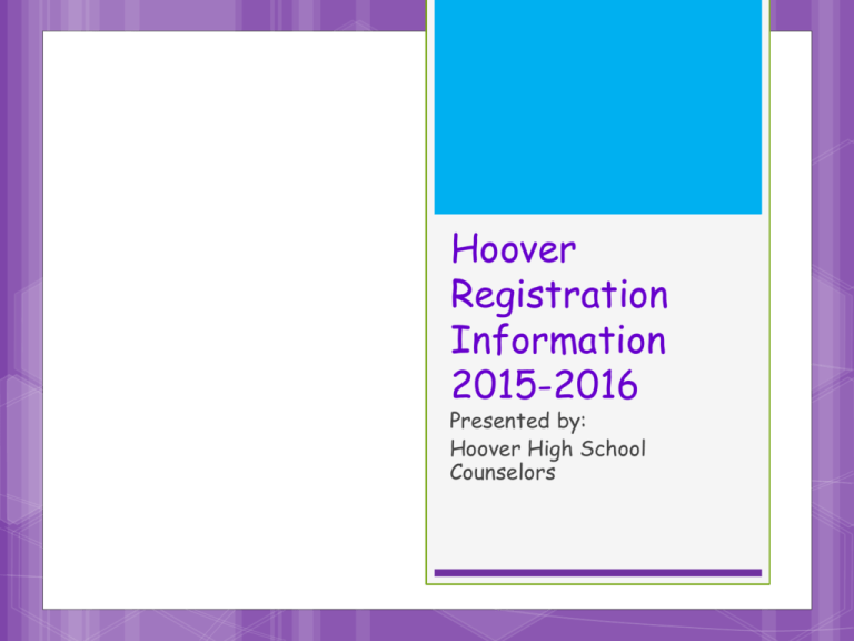 Hoover Registration Information