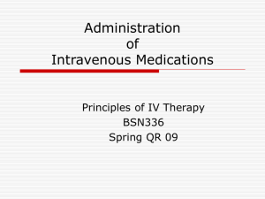 Administration of Intravenous Medications