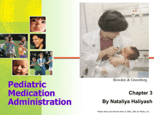 Lect.04 - Pediatric Medication Administration