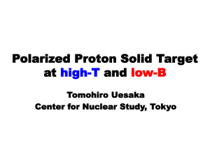 presentation - Kyoto Univ. Experimental Nuclear and Hadronic
