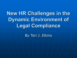 New HR Challenges in the Dynamic Environment of