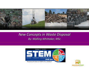 New Concepts in Waste Disposal