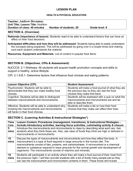 Nutrition Webquest Worksheet