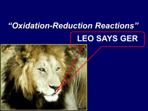 Chapter 20 Oxidation-Reduction Reactions