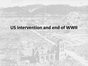 US intervention and end of WWII