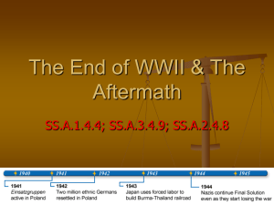 The End of WWII & The Aftermath - Miami Beach Senior High School