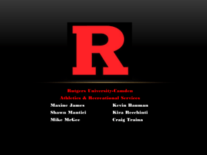 Rutgers- Camden Athletics and Recreational Services/ MA
