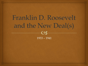 Franklin D. Roosevelt and the New Deal(s)
