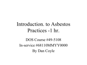 Introduction to Asbestos Practices- 1 hour, 49-6410