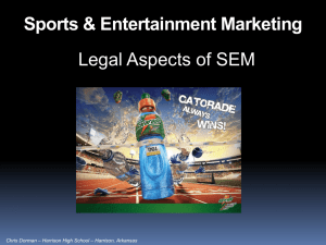 Legal Aspects of Sports & Entertainment