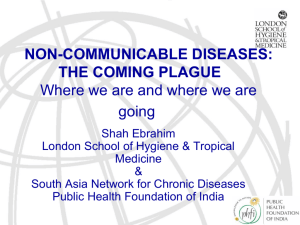 Chronic diseases - London School of Hygiene & Tropical Medicine