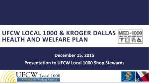 UFCW Local 1000 & Kroger dallas health and welfare plan