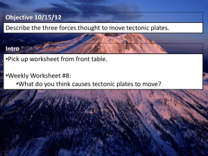 Causes of Plate Motion