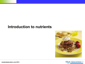 Introduction to nutrients.