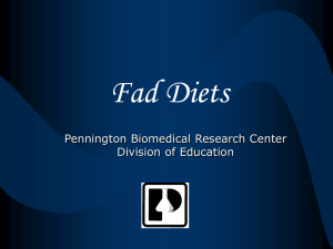 Reliable weight reduction - Pennington Biomedical Research Center