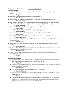 Study Guide for The Crucible with Answers 2013