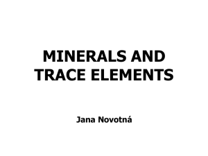 MINERALS AND TRACE ELEMENTS