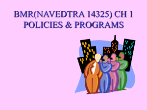 BMR(NAVEDTRA 14325) CH 1 POLICIES & PROGRAMS