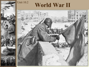 The Road to World War II - AP EURO